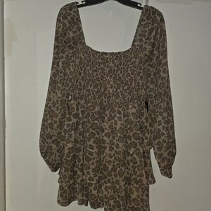 Express Leopard Print Jumpsuit